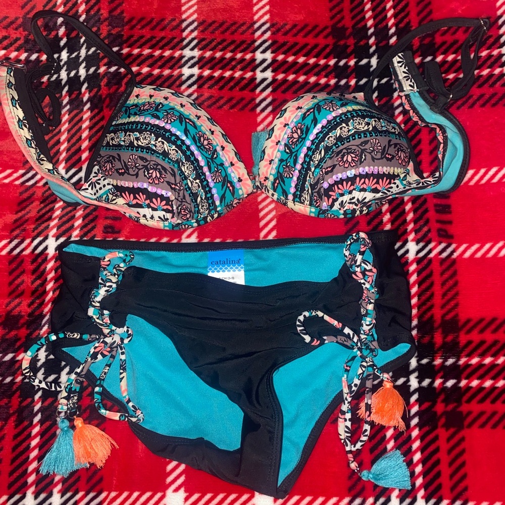 NWOT Catalina Push-Up Bikini Bathing Suit-Small
